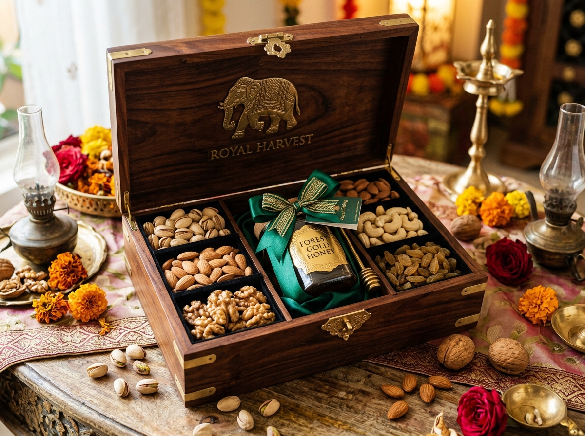Royal Shahi Wooden Gift Hamper